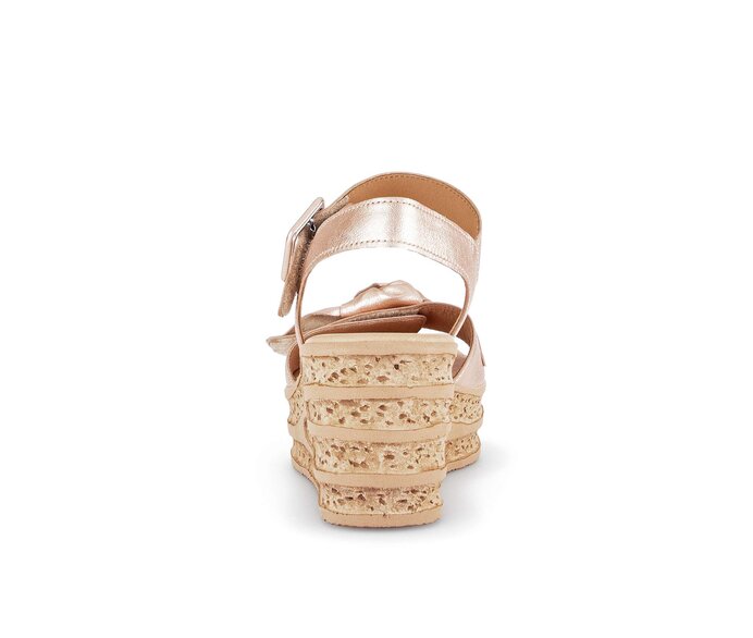 Gabor Damen  Keilsandalette Rosa - Effektleder