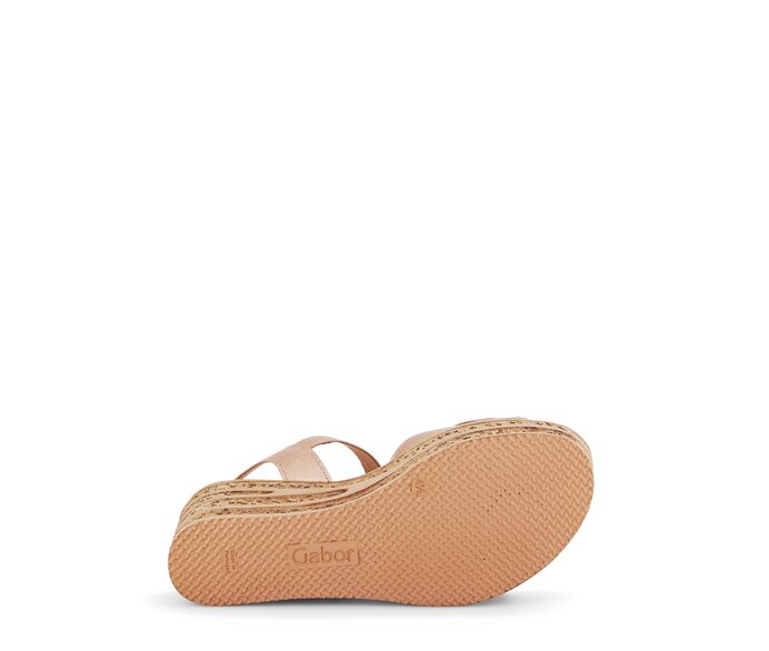 Gabor Damen  Keilsandalette Rosa - Effektleder