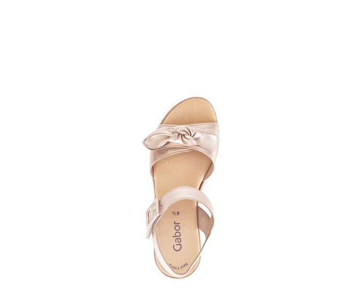 Gabor Damen  Keilsandalette Rosa - Effektleder