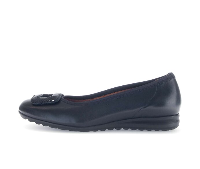 Gabor Damen Sportliche Ballerina Blau - Glattleder