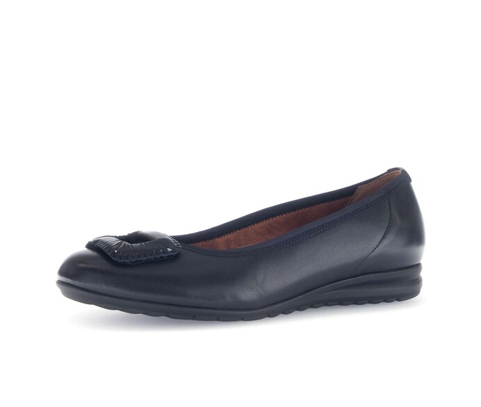 Gabor Damen  Sportliche Ballerina Blau - Glattleder