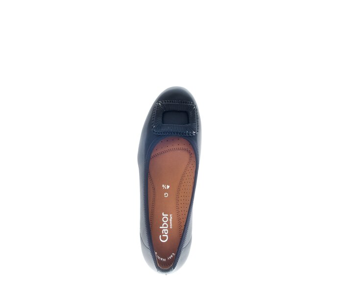 Gabor Damen  Sportliche Ballerina Blau - Glattleder