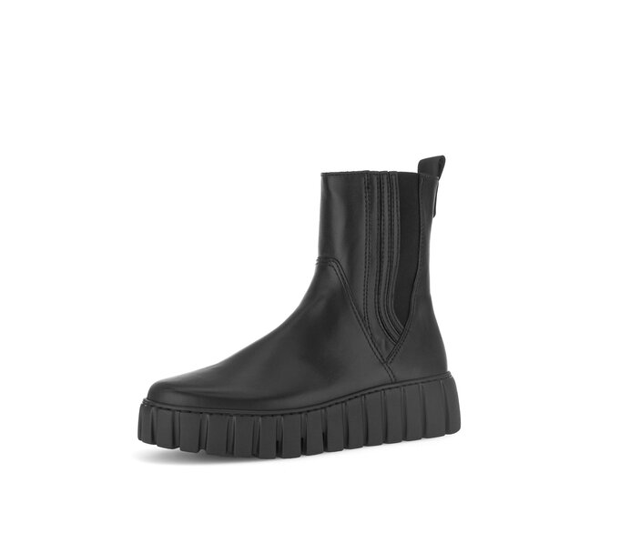Gabor Damen  Plateau Stiefelette Schwarz - Glattleder