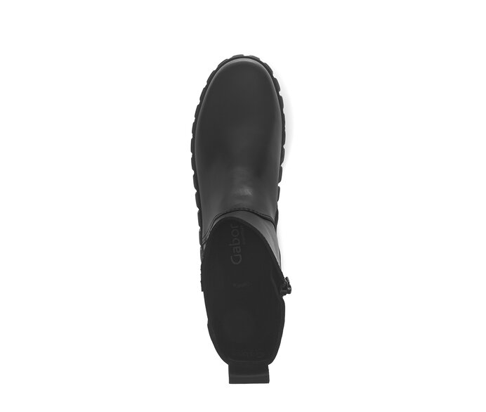 Gabor Damen  Plateau Stiefelette Schwarz - Glattleder
