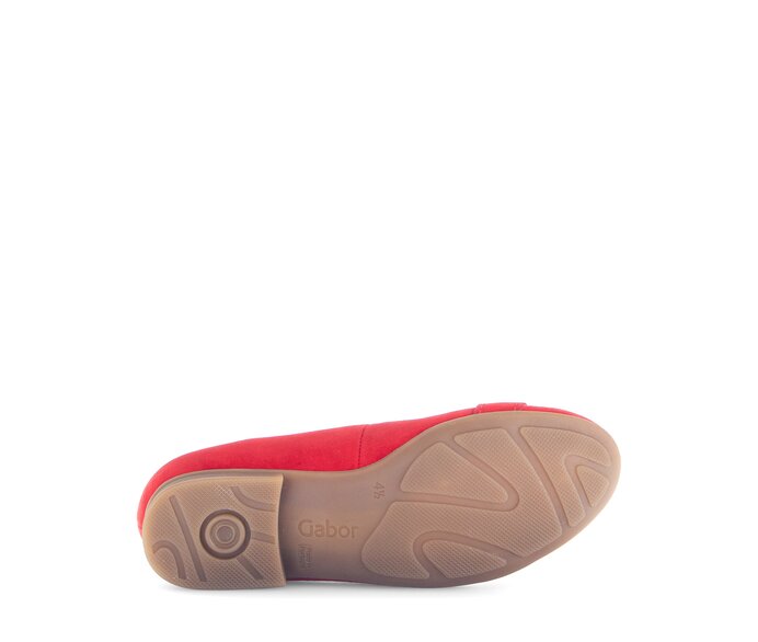 Gabor Damen  Eleganter Ballerina Rot - Rauleder