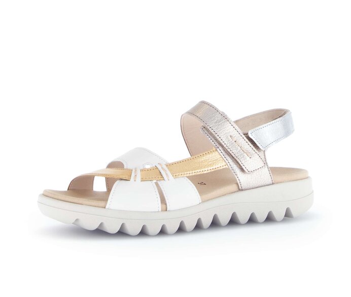 Gabor Damen  Riemchensandale Gold - Effektleder