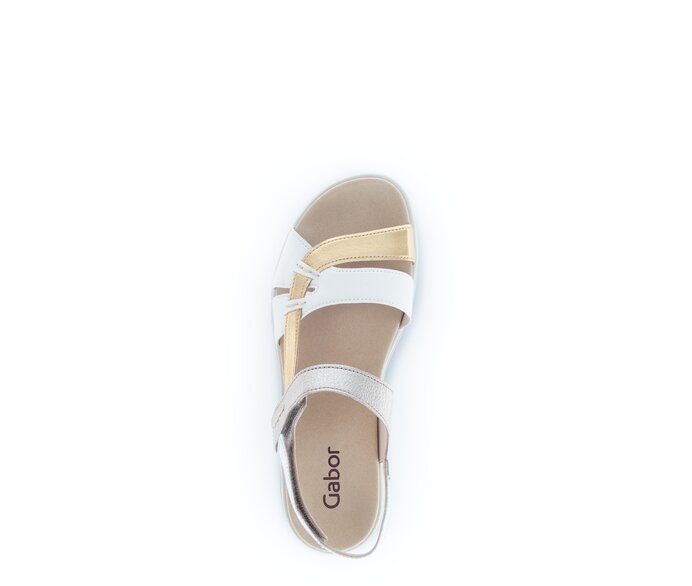 Gabor Damen  Riemchensandale Gold - Effektleder