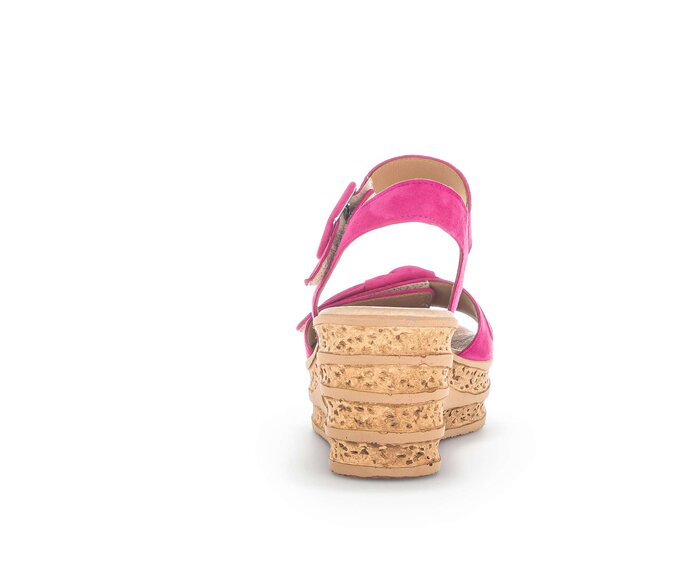 Gabor Damen  Keilsandalette Pink - Rauleder