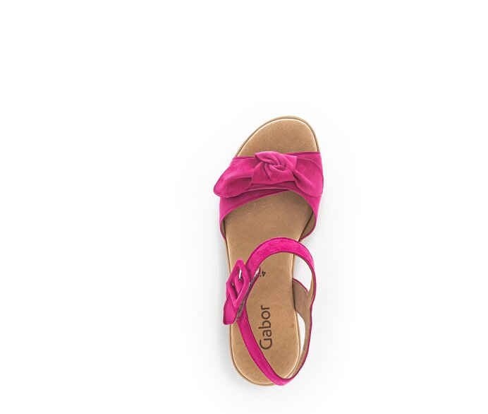 Gabor Damen  Keilsandalette Pink - Rauleder