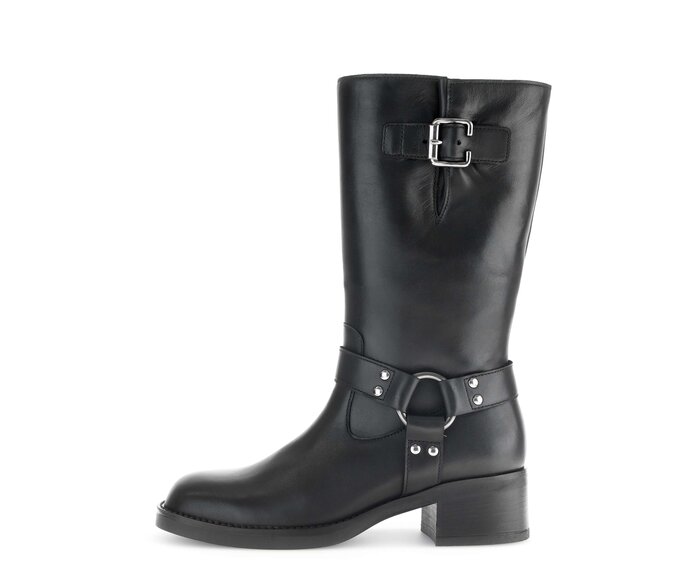 Gabor Damen Cowboy Boots Schwarz - Glattleder