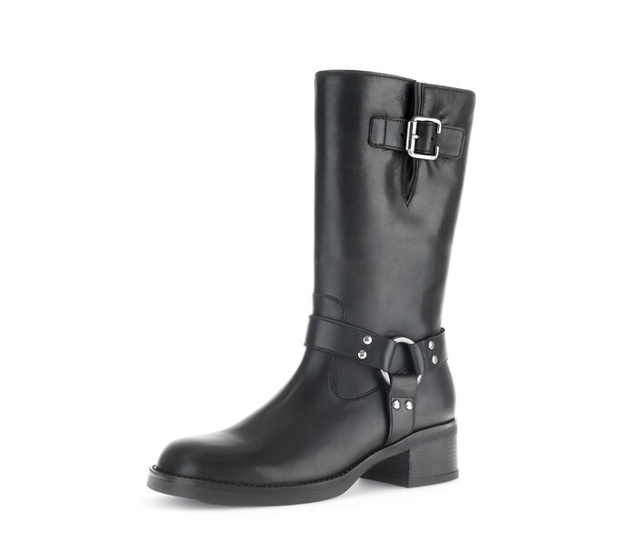 Gabor Damen  Cowboy Boots Schwarz - Glattleder
