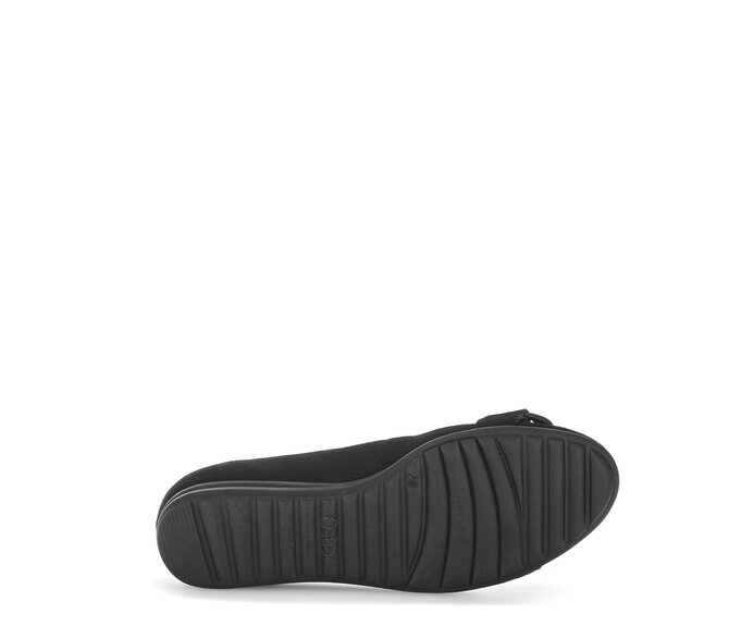 Gabor Damen  Sportliche Ballerina Schwarz - Rauleder