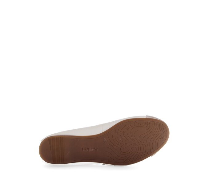 Gabor Damen  Eleganter Ballerina Creme - Materialmix Leder