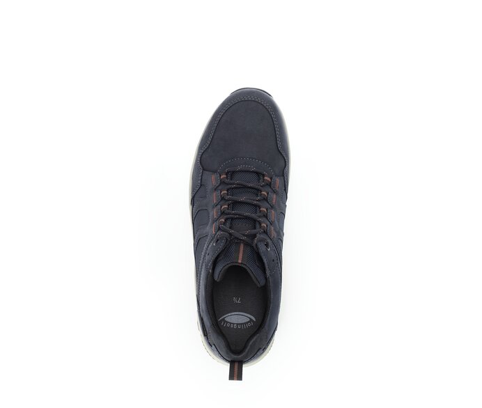 Gabor Herren Rollingsoft Sneaker Low Blau - Materialmix Leder/Textil