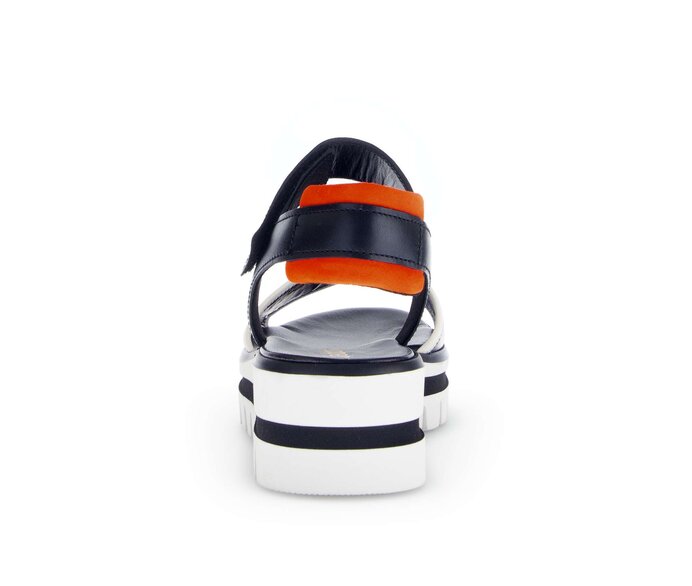 Gabor Damen  Plateau Sandale Schwarz - Glattleder