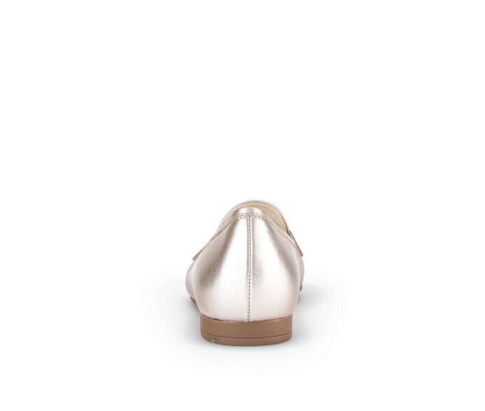 Gabor Damen  Eleganter Ballerina Gold - Effektleder