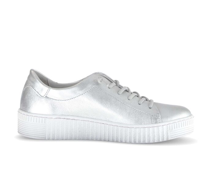Gabor Damen  Sneaker Low Silber - Effektleder