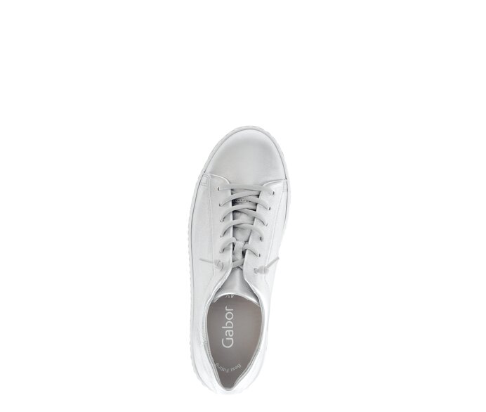 Gabor Damen  Sneaker Low Silber - Effektleder