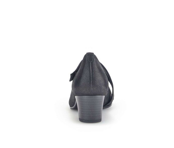 Gabor Damen  Spangenpumps Schwarz - Effektleder