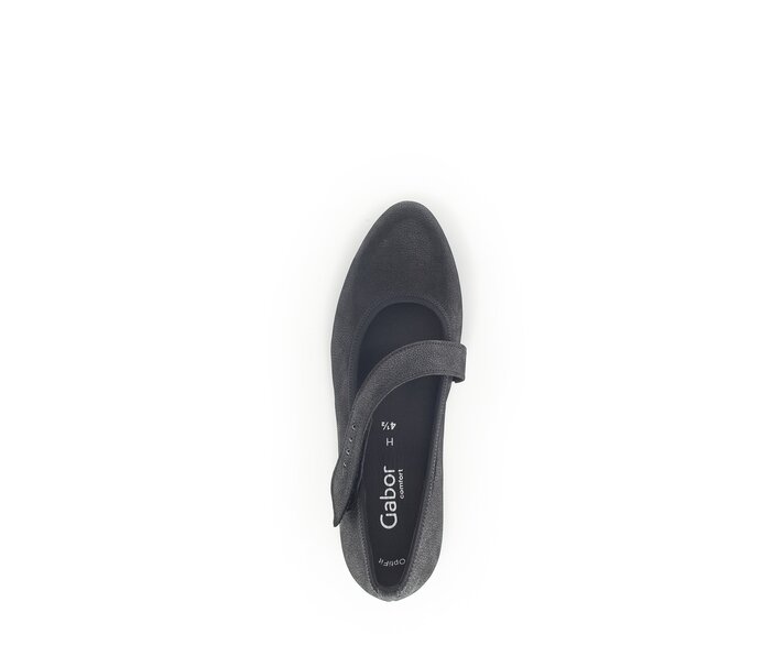 Gabor Damen  Spangenpumps Schwarz - Effektleder