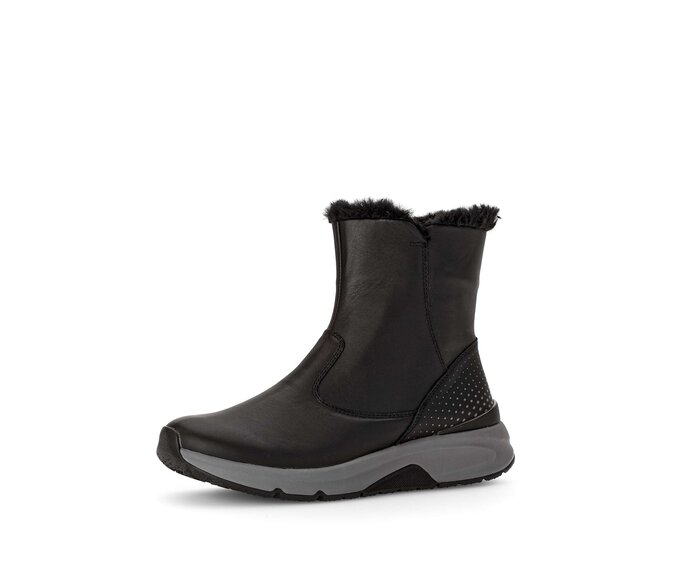 Gabor Damen  Winterstiefelette Schwarz - Glattleder