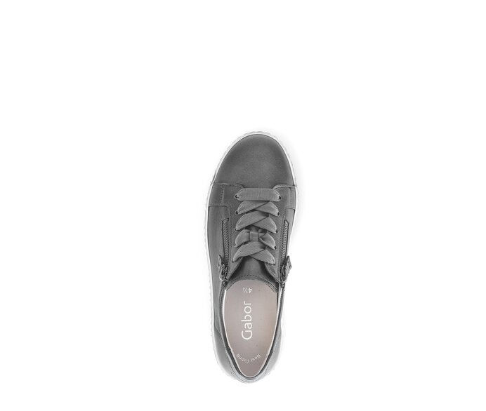 Gabor Damen  Sneaker Low Grau - Glattleder