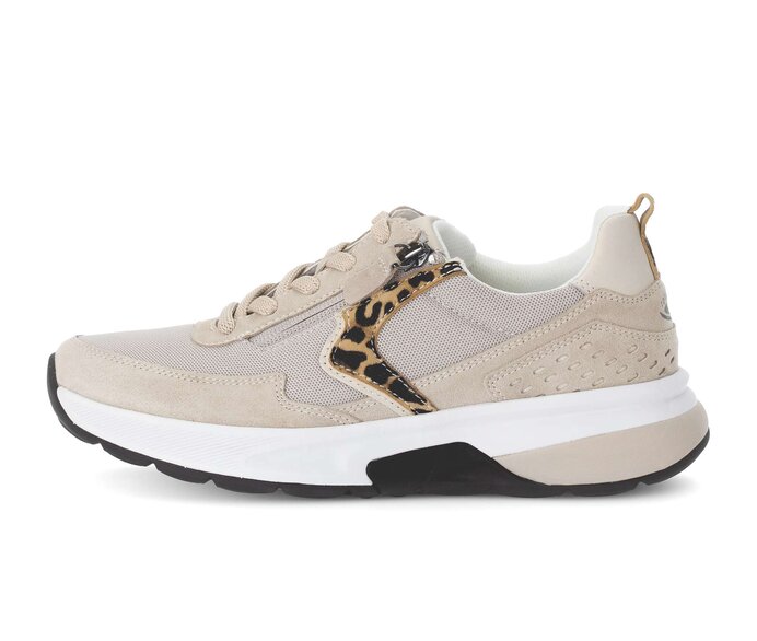Gabor Damen Sneaker Low Beige - Materialmix Leder/Lederimitat