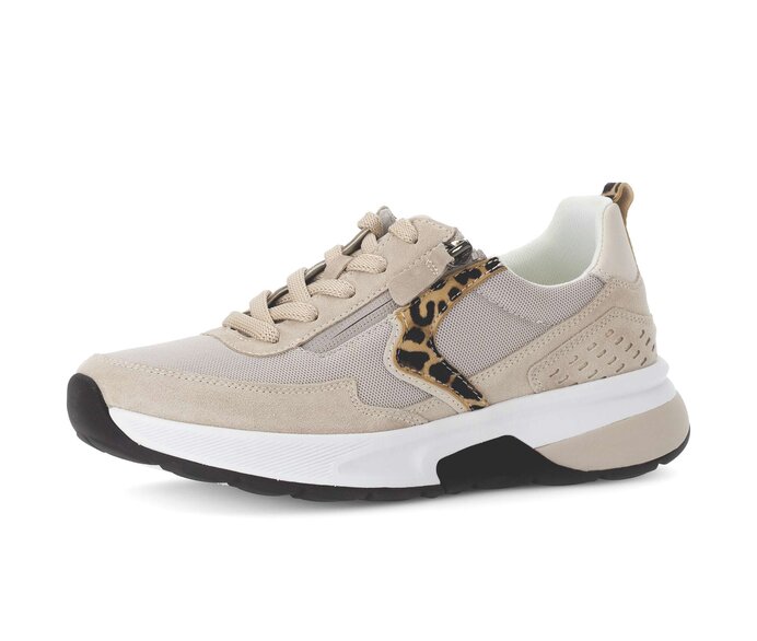 Gabor Damen  Sneaker Low Beige - Materialmix Leder/Lederimitat