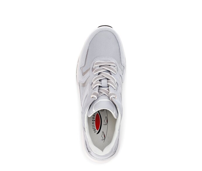 Gabor Damen  Sneaker Low Grau - Materialmix Leder/Lederimitat