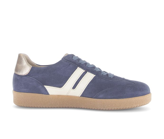 Gabor Damen  Sneaker Low Blau - Materialmix Leder