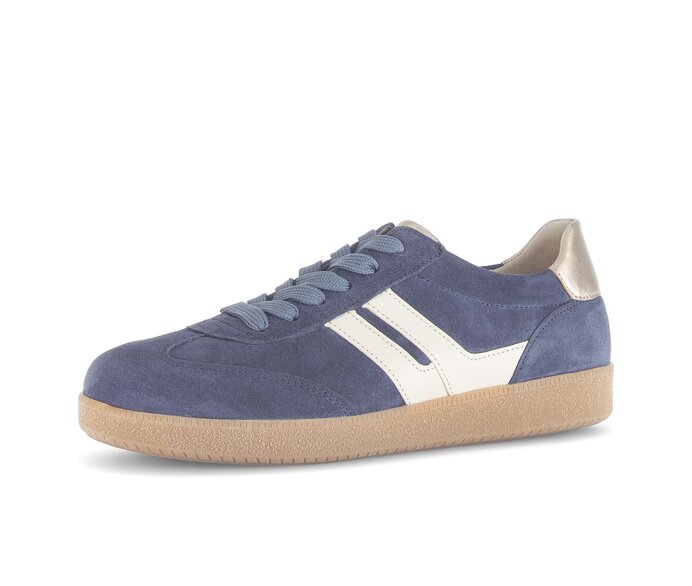 Gabor Damen  Sneaker Low Blau - Materialmix Leder