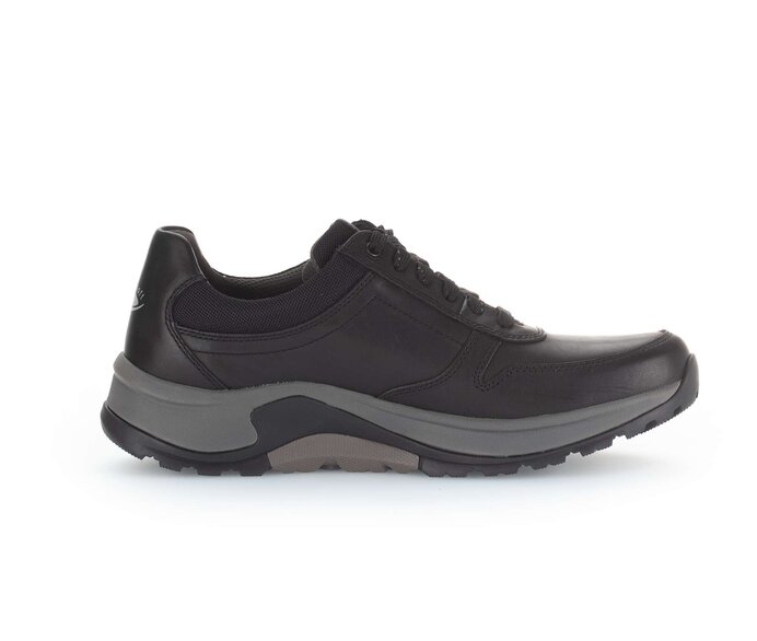 Gabor Herren Rollingsoft Sneaker Low Schwarz - Materialmix Leder/Textil
