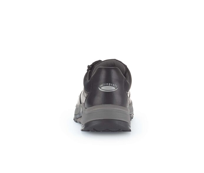 Gabor Herren Rollingsoft Sneaker Low Schwarz - Materialmix Leder/Textil