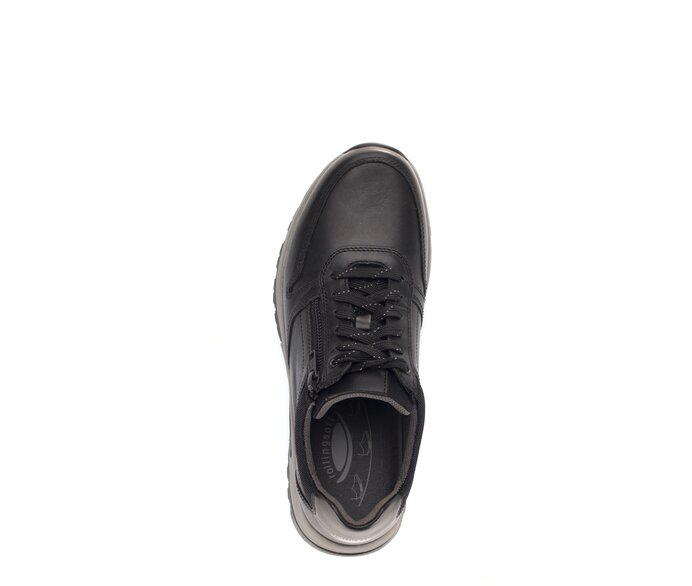 Gabor Herren Rollingsoft Sneaker Low Schwarz - Materialmix Leder/Textil