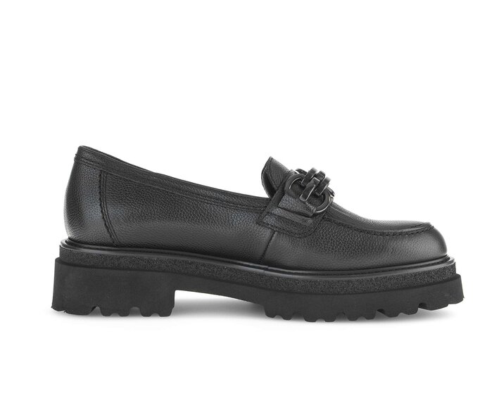 Gabor Damen  Loafer Schwarz - Glattleder