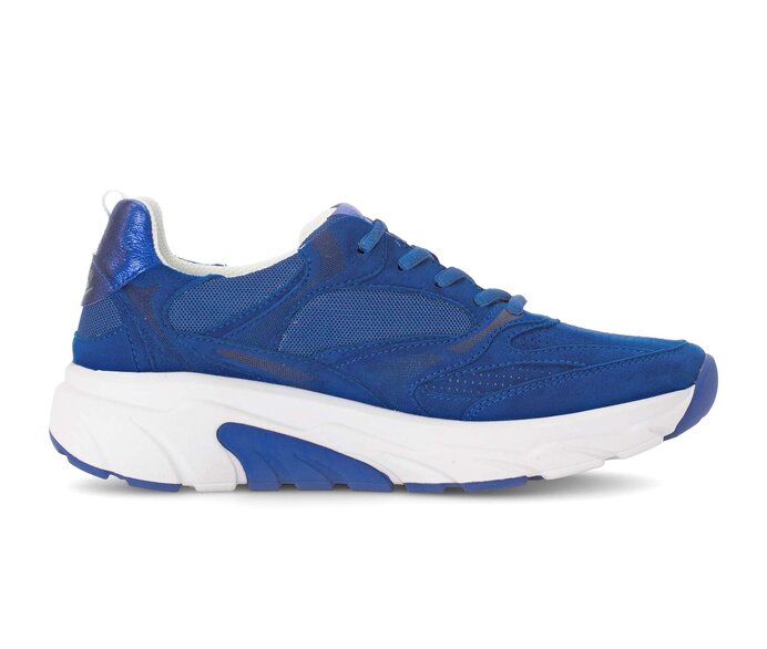 Gabor Damen  Sneaker Low Blau - Materialmix Leder/Lederimitat
