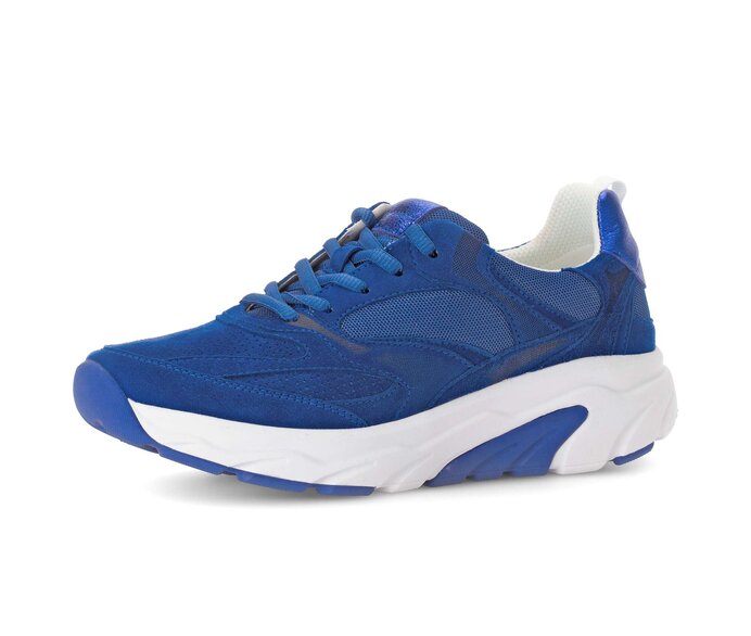 Gabor Damen  Sneaker Low Blau - Materialmix Leder/Lederimitat