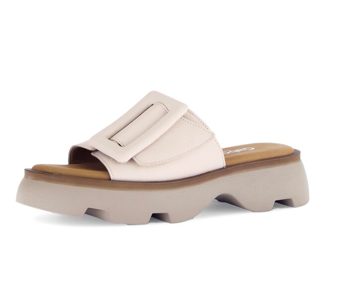 Gabor Damen  Pantolette Creme - Glattleder