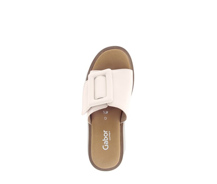 Gabor Damen  Pantolette Creme - Glattleder