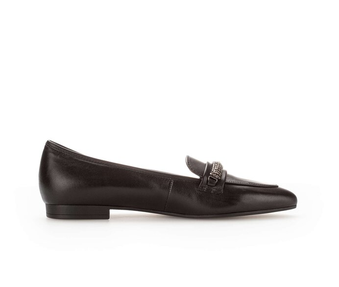 Gabor Damen  Eleganter Ballerina Schwarz - Glattleder