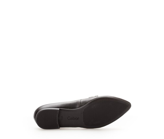 Gabor Damen  Eleganter Ballerina Schwarz - Glattleder