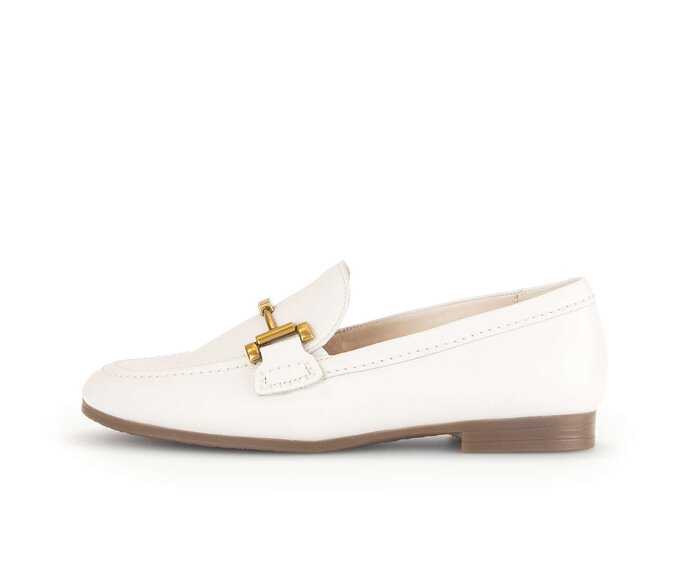 Gabor Damen Slipper Creme - Glattleder