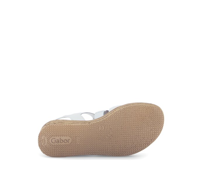 Gabor Damen  Plateau Sandale Creme - Glattleder