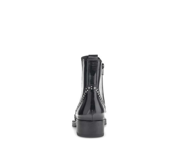 Gabor Damen  Chelsea Boot Schwarz - Lackleder