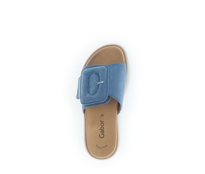 Gabor Damen  Pantolette Blau - Rauleder