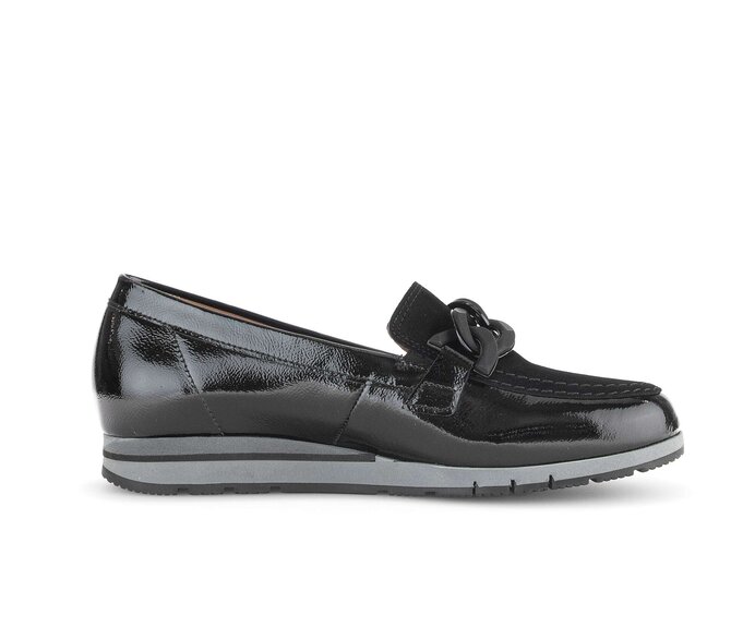 Gabor Damen  Slipper Schwarz - Lackleder
