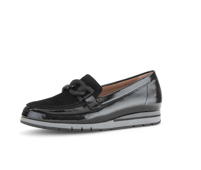 Gabor Damen  Slipper Schwarz - Lackleder