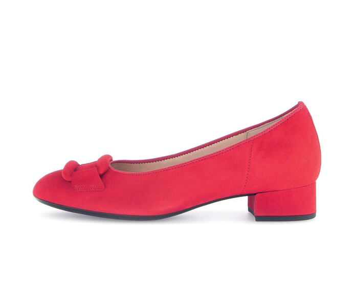 Gabor Damen Eleganter Pumps Rot - Rauleder