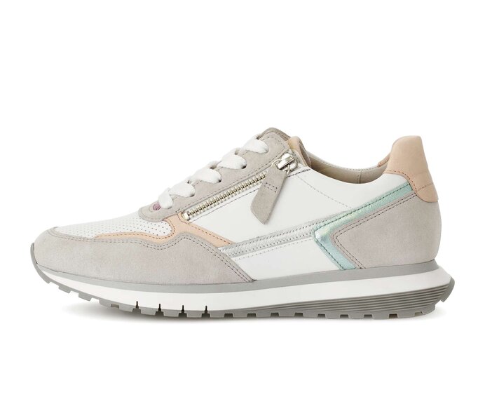 Gabor Damen Sneaker Low Beige - Materialmix Leder