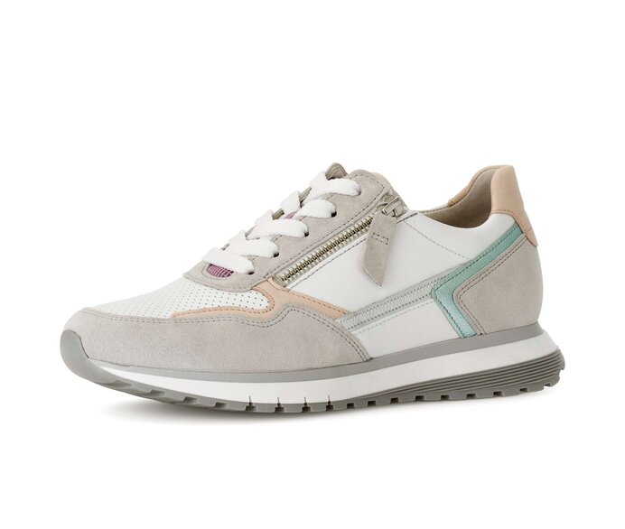 Gabor Damen  Sneaker Low Beige - Materialmix Leder